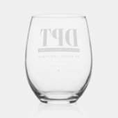 Gepersonaliseerde Moderne DPT Doctor van Fysiother Wijnglas Zonder Voet (Achterkant)