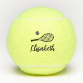 Gepersonaliseerde Moderne Edgy Handschrift Name op Tennisballen (Voorkant)