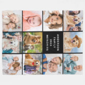 Gepersonaliseerde Moderne Eenvoudige 11 Fotocollag Fleece Deken (Voorkant (Horizontaal))