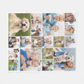 Gepersonaliseerde Moderne Eenvoudige 18 Fotocollag Fleece Deken (Voorkant (Horizontaal))