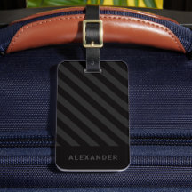 Gepersonaliseerde moderne eenvoudige zwarte strepe