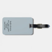 Gepersonaliseerde moderne elegante blauw gouden Pa Bagagelabel (Achterkant horizontaal)