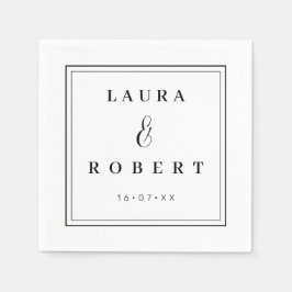 Gepersonaliseerde moderne elegante eenvoudige stij servet