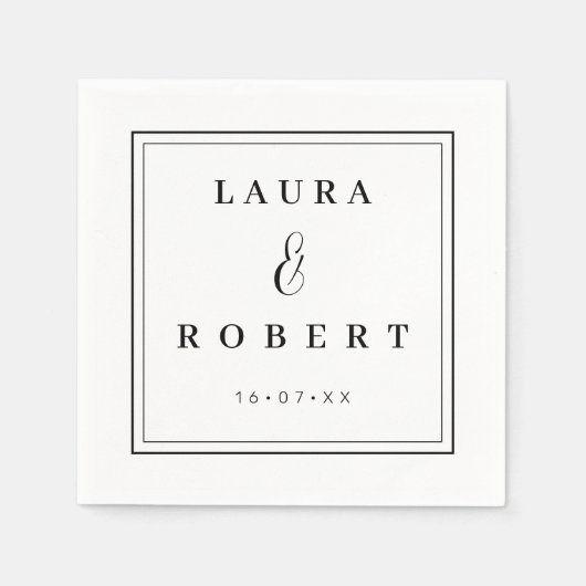 Gepersonaliseerde moderne elegante eenvoudige stij servet (Voorkant)