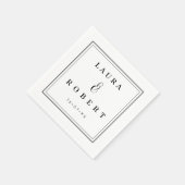 Gepersonaliseerde moderne elegante eenvoudige stij servet (Hoek)