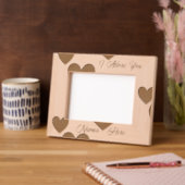 Gepersonaliseerde moderne elegante harten kunst gegraveerde lijstjes (Links)