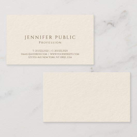 Gepersonaliseerde moderne elegante Luxe Signature  Visitekaartje (Voorkant / Achterkant)