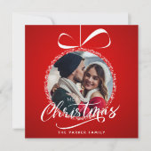 Gepersonaliseerde moderne elegante minimale fotoka feestdagenkaart (Voorkant)