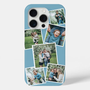 Gepersonaliseerde Moderne elke kleur 6 Fotocollage iPhone 15 Pro Case