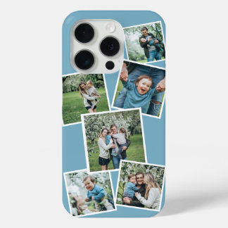 Gepersonaliseerde Moderne elke kleur 6 Fotocollage iPhone 15 Pro Case