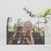 Gepersonaliseerde moderne en stijlvolle foto bruil kaart (Staand voorkant)