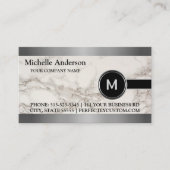 Gepersonaliseerde moderne Executive grijs marmeren Visitekaartje (Voorkant)