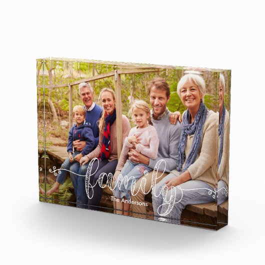 Gepersonaliseerde moderne familie Keepsake Photo B Fotoblokken (Rechts)