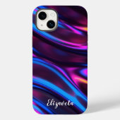 Gepersonaliseerde moderne faux iriscent w / naam Case-Mate iPhone case (Achterkant)