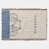 Gepersonaliseerde moderne fiets neutraal fietsen l deken (Voorkant)