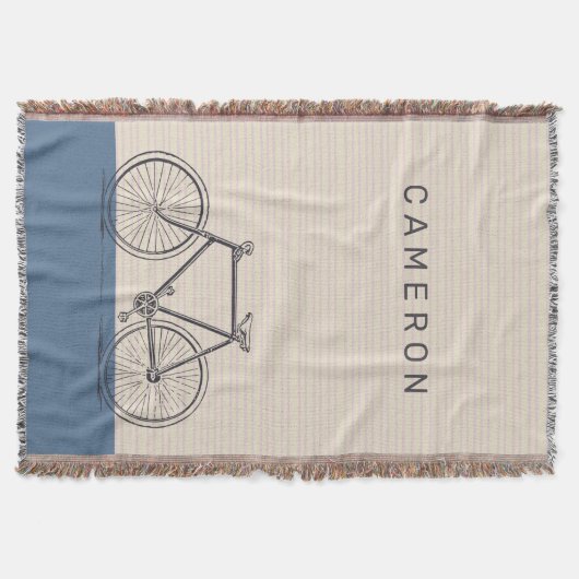 Gepersonaliseerde moderne fiets neutraal fietsen l deken (Voorkant)