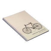 Gepersonaliseerde moderne fietslijn kunst Schattig Notitieboek (Rechterzijde)