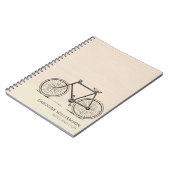 Gepersonaliseerde moderne fietslijn kunst Schattig Notitieboek (Linkerzijde)