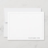 Gepersonaliseerde moderne flat note Kaart Notitiekaartje (Voorkant)