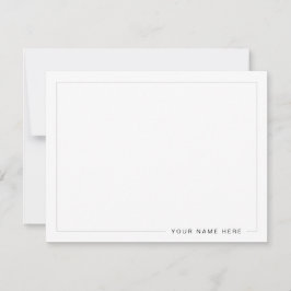 Gepersonaliseerde moderne flat note Kaart Notitiekaartje