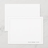 Gepersonaliseerde moderne flat note Kaart Notitiekaartje (Voorkant / Achterkant)