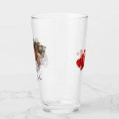 Gepersonaliseerde Moderne Foto Bierglas - Uniek ge Glas (Links)