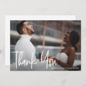 Gepersonaliseerde moderne foto bruiloft dank u kaa bedankkaart (Voorkant / Achterkant)