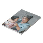 Gepersonaliseerde moderne foto notitieblok (Linkerzijde)
