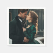 Gepersonaliseerde moderne foto standaard cocktail  servet (Voorkant)