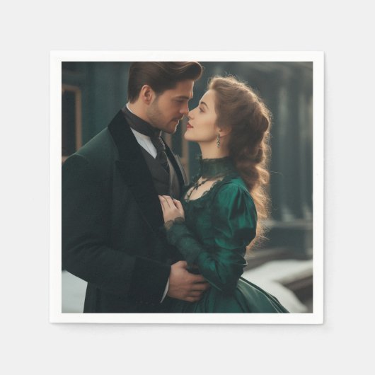 Gepersonaliseerde moderne foto standaard cocktail  servet (Voorkant)