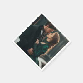 Gepersonaliseerde moderne foto standaard cocktail servet