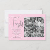 Gepersonaliseerde moderne fotocollage Dank u Bedankkaart (Voorkant)