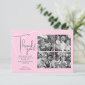 Gepersonaliseerde moderne fotocollage Dank u Bedankkaart (Staand voorkant)