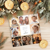 Gepersonaliseerde moderne fotocollage Kerstmis Feestdagenkaart