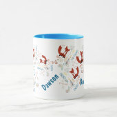 Gepersonaliseerde moderne Fox Woodland patroon Mok (Midden)