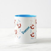 Gepersonaliseerde moderne Fox Woodland patroon Mok (Midden)