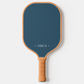 Gepersonaliseerde moderne gedempte blauwe naam pickleball paddle (Voorkant)