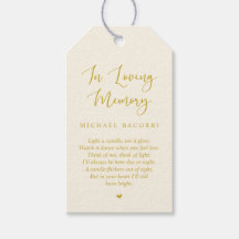 Gepersonaliseerde moderne geel goud, begrafenisdie