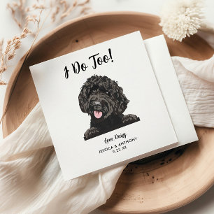 Gepersonaliseerde moderne Goldendoodle Hond bruilo Servet