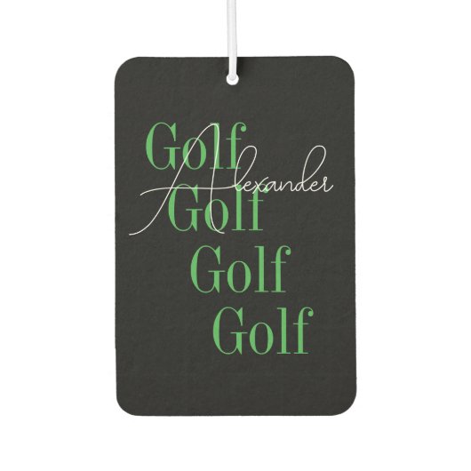 Gepersonaliseerde moderne golf typografie luchtverfrisser (Voorkant)