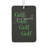 Gepersonaliseerde moderne golf typografie luchtverfrisser (Achterkant)