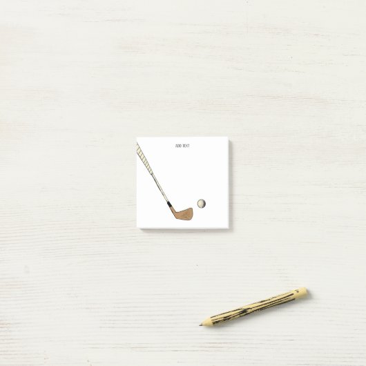 Gepersonaliseerde moderne  golfbaan post-it® notes (Op bureau)