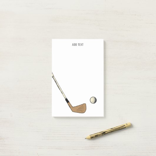 Gepersonaliseerde moderne  golfbaan post-it® notes (Op bureau)
