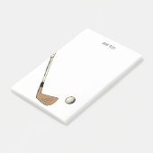 Gepersonaliseerde moderne golfbaan post-it® notes (Schuin)