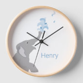 Gepersonaliseerde moderne grijze olifant, 10" (Voorkant)