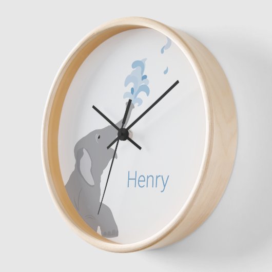 Gepersonaliseerde moderne grijze olifant, 10"  (Hoek)