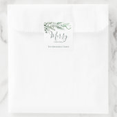 Gepersonaliseerde Moderne Hand getrokken Pine Kers Vierkante Sticker (Tas)