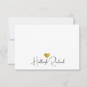 Gepersonaliseerde moderne handgeschreven scriptnaa notitiekaartje (Voorkant)