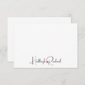 Gepersonaliseerde moderne handgeschreven scriptnaa notitiekaartje (Voorkant / Achterkant)