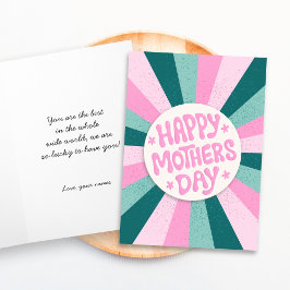 Gepersonaliseerde moderne Happy Mothers Day Kaart